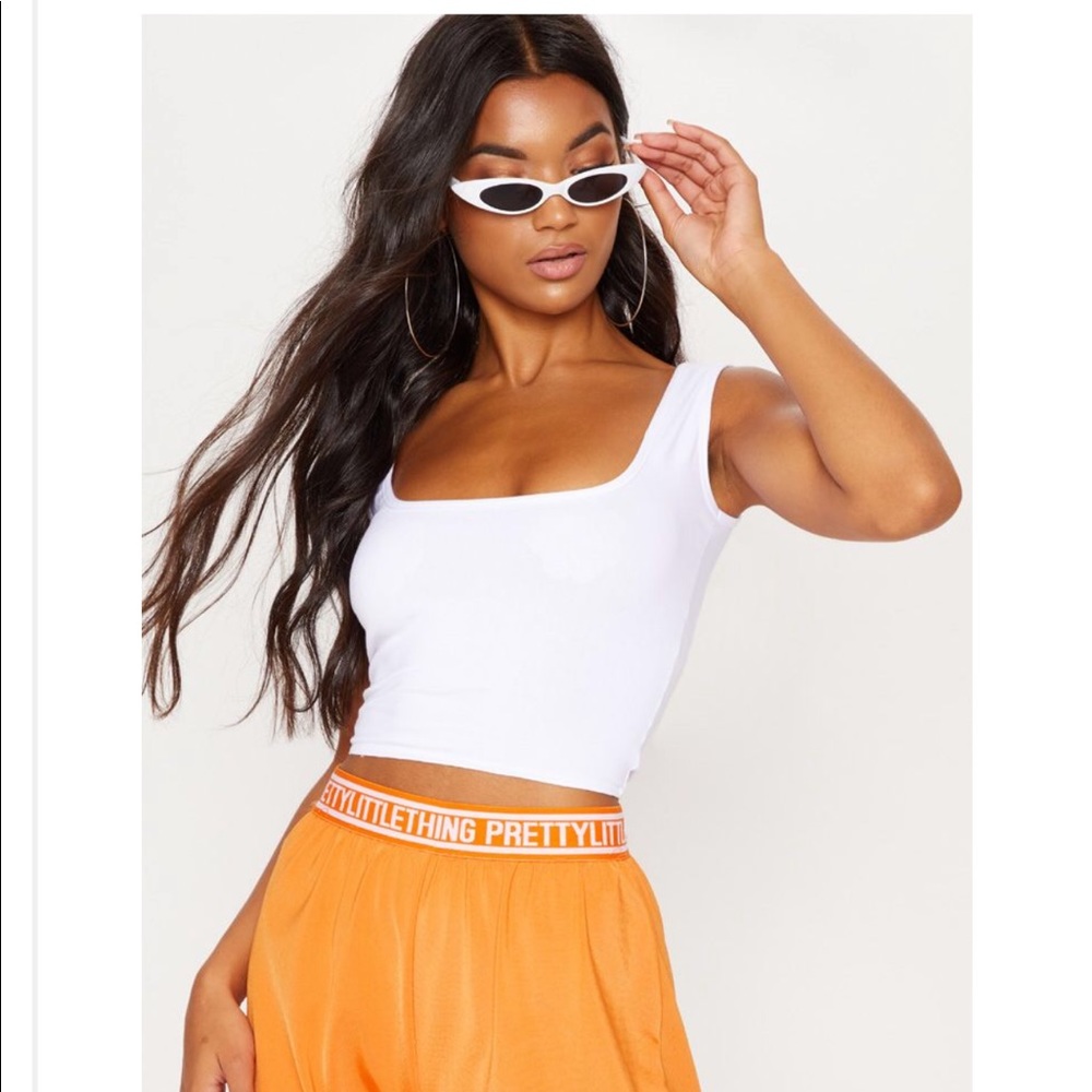 White crop top